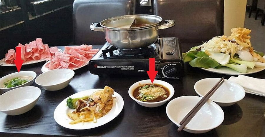 Shabu Shabu Feuertopf Gedeckter Tisch