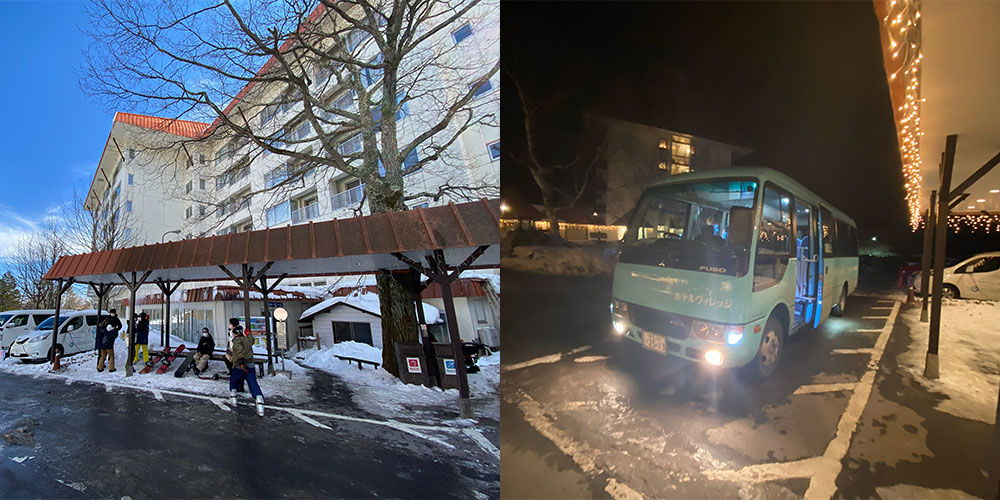 Servicio de transporte en autobús del Kusatsu Onsen Hotel Village