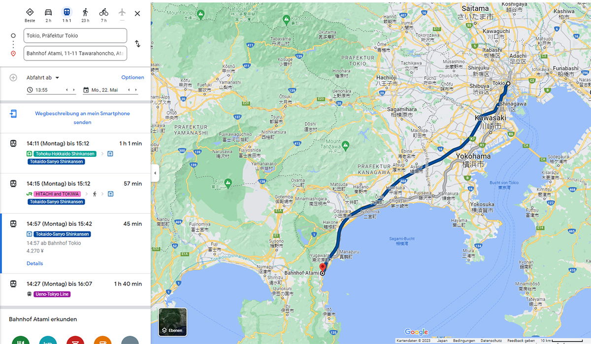 Variante Shinkansen - Maps