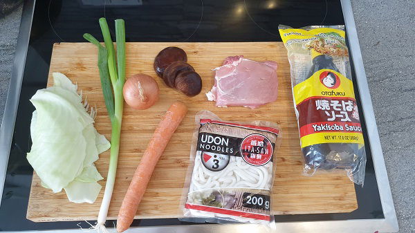 Meine Zutaten f&uuml;r Yaki Udon